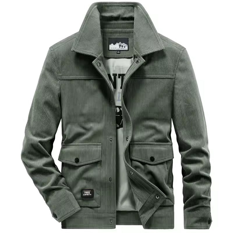 Importé - Jacket Pull  Rétro Homme Manches Longues Velours En Coton