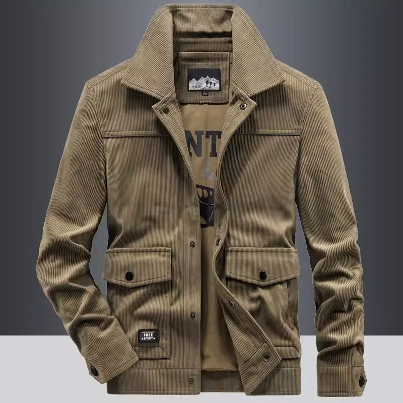 Importé - Jacket Pull  Rétro Homme Manches Longues Velours En Coton