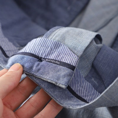 Importé - Short Culotte Homme Décontracté A Carreaux Costume En Stretch