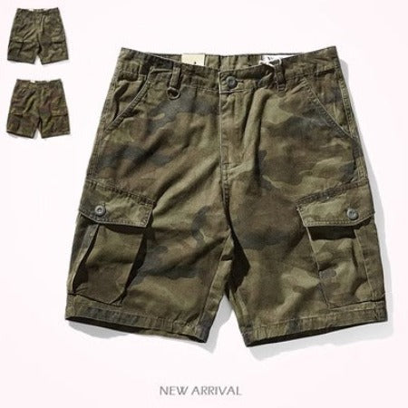 Importé - Short Culotte Homme Décontracté Multi-Poches camouflage Style Américain