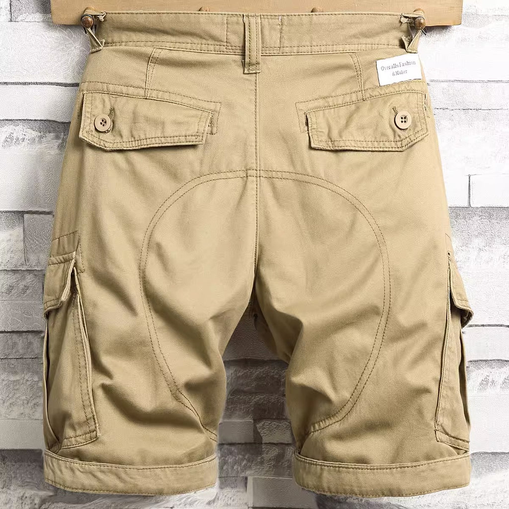 Importé - Short Culotte Homme Décontracté Multi-Poches En Stretch Coton 100 %