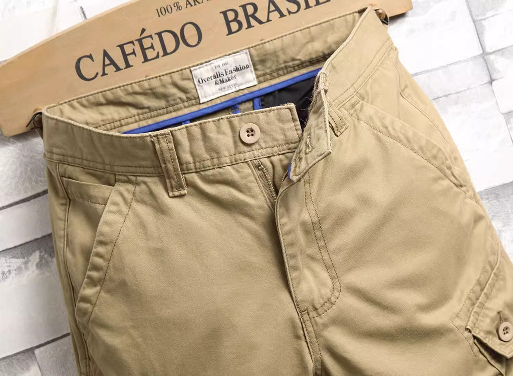 Importé - Short Culotte Homme Décontracté Multi-Poches En Stretch Coton 100 %