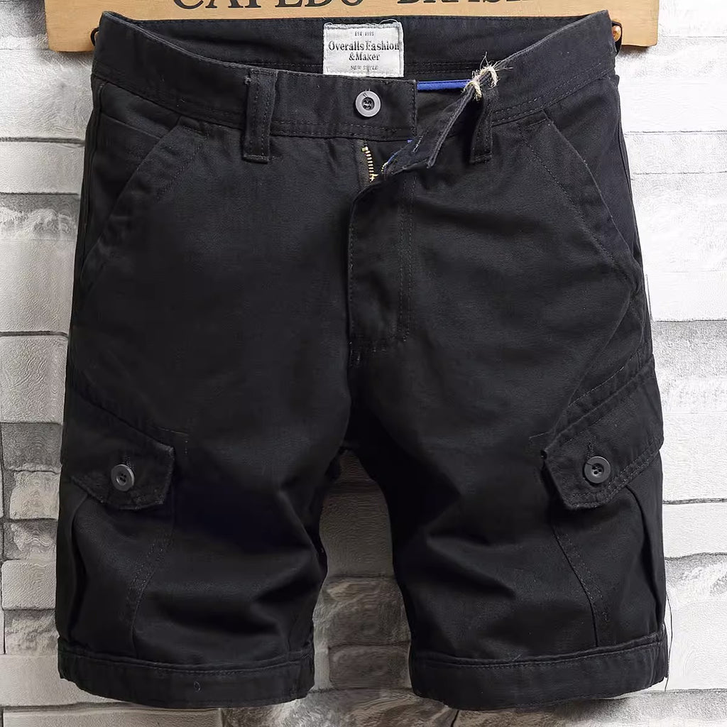 Importé - Short Culotte Homme Décontracté Multi-Poches En Stretch Coton 100 %