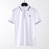 Importé -  T-Shirt Polo Brodé en Coton Homme Manche Courte