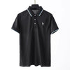 Importé -  T-Shirt Polo Brodé en Coton Homme Manche Courte