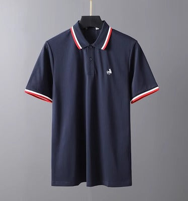 Importé - T-Shirt Polo Homme Décontractée Manches Courtes Bleu
