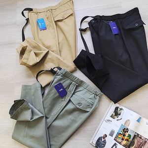 Importé - Pantalon Homme Décontracté Coupe Droite en Coton