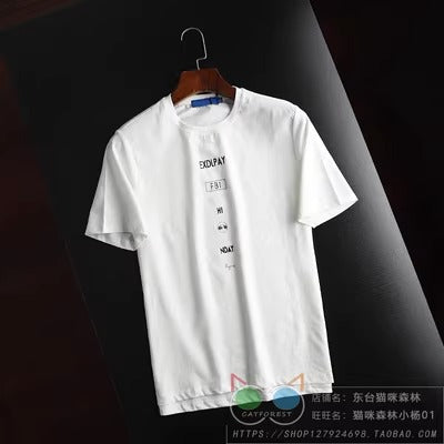 Importé - T-Shirt Col Rond Hommes Décontractés Manches Courtes