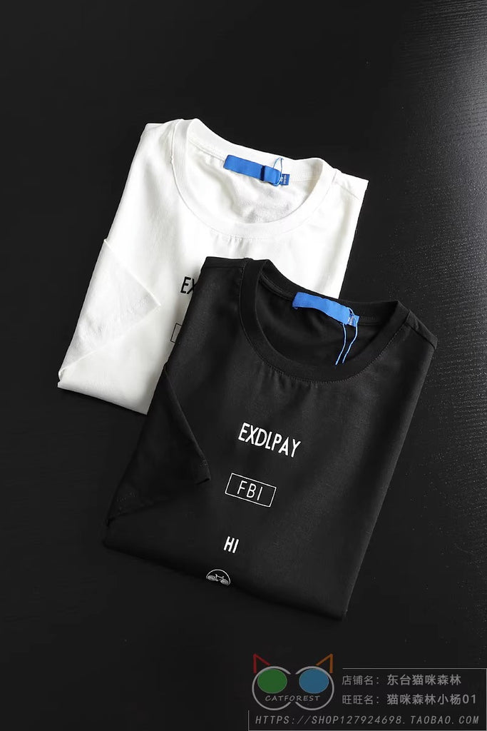 Importé - T-Shirt Col Rond Hommes Décontractés Manches Courtes