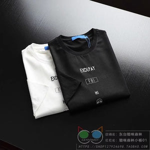 Importé - T-Shirt Col Rond Hommes Décontractés Manches Courtes