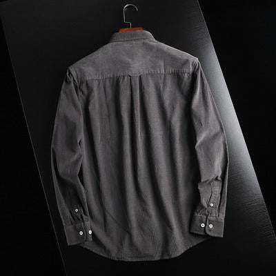 Importé - Chemise Homme Velours Décontractée Rétro à Manches Longues