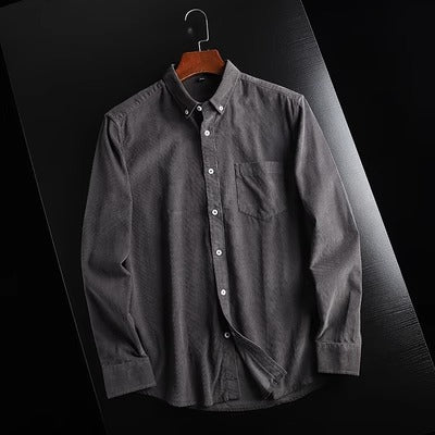 Importé - Chemise Homme Velours Décontractée Rétro à Manches Longues