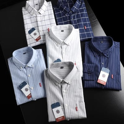 Importé - Chemise Homme A Carreaux Décontractée Manches Longues