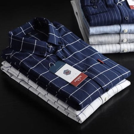 Importé - Chemise Homme A Carreaux Décontractée Manches Longues