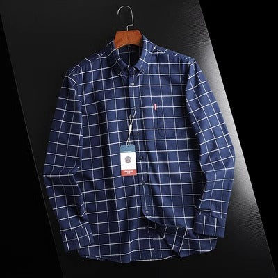 Importé - Chemise Homme A Carreaux Décontractée Manches Longues