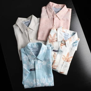 Importé - Chemise Homme Rétro Décontractée A Manches Courtes En Lin