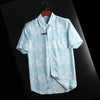 Importé - Chemise Homme Rétro Décontractée A Manches Courtes En Lin