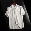 Importé - Chemise Homme Rétro Décontractée A Manches Courtes En Lin