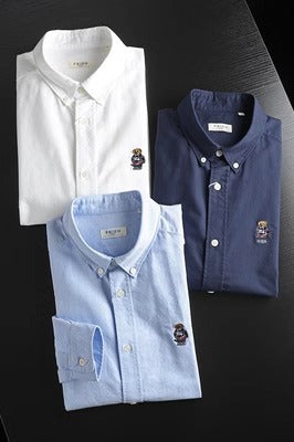 Importé - Chemise Homme Décontractée A Manches Longues 100 % Coton