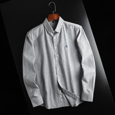 Importé - Chemise Homme Coton Oxford A Manches Longues