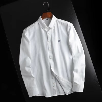 Importé - Chemise Homme Coton Oxford A Manches Longues