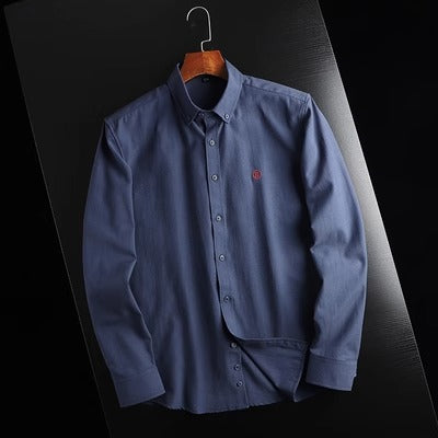 Importé - Chemise Homme Coton Oxford A Manches Longues