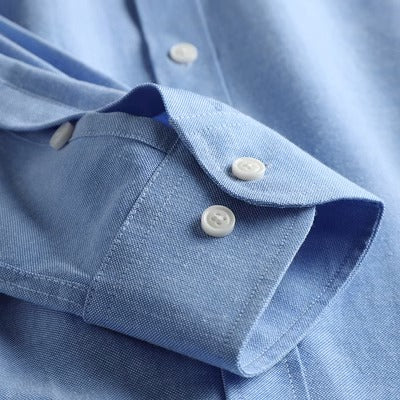 Importé - Chemise Homme Coton Oxford A Manches Longues