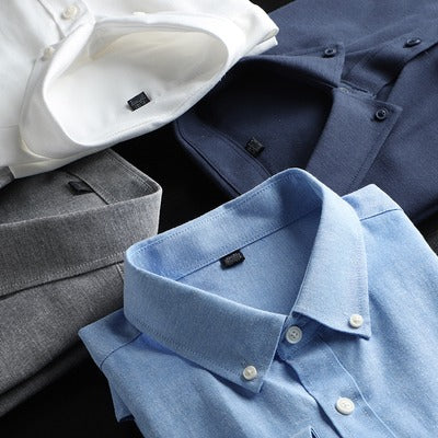 Importé - Chemise Homme Coton Oxford A Manches Longues