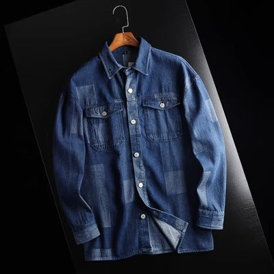 Importé - Chemise Homme Rétro Confortable Décontractée A Manches Longues En Jean