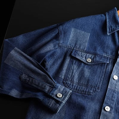 Importé - Chemise Homme Rétro Confortable Décontractée A Manches Longues En Jean