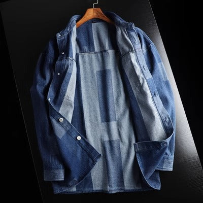 Importé - Chemise Homme Rétro Confortable Décontractée A Manches Longues En Jean