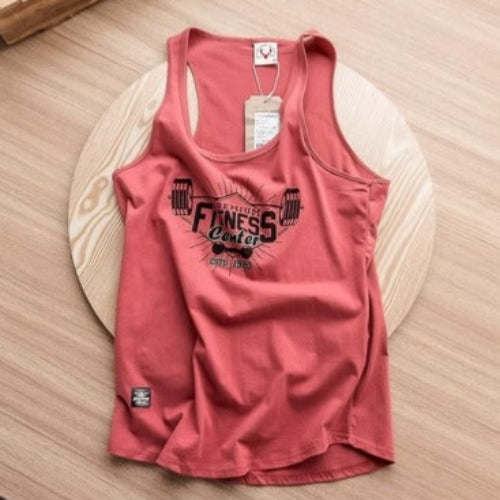 Importé - T-Shirt Fitness Sport 100% Coton Décontracté Sans Manches