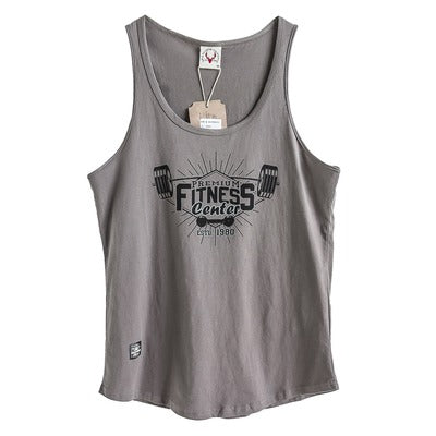 Importé - T-Shirt Fitness Sport 100% Coton Décontracté Sans Manches