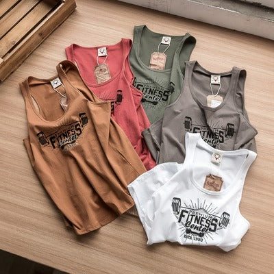 Importé - T-Shirt Fitness Sport 100% Coton Décontracté Sans Manches