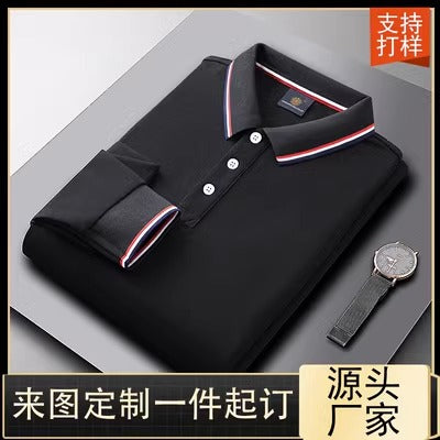 Importé - Polo T-Shirt Homme Manches Longues Couleur uni