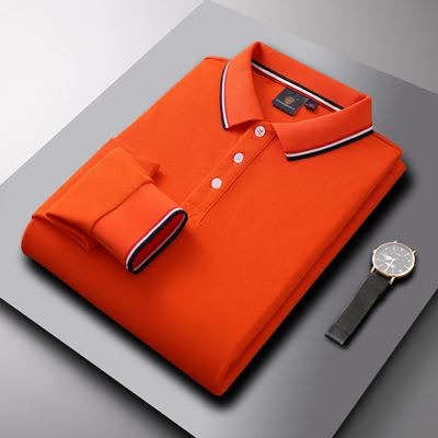 Importé - Polo T-Shirt Homme Manches Longues Couleur uni