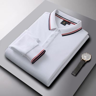 Importé - Polo T-Shirt Homme Manches Longues Couleur uni