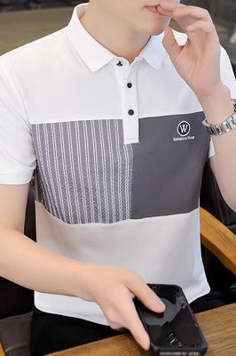 Importé - T-Shirt Polo  Homme Design Tendance Manches Courtes