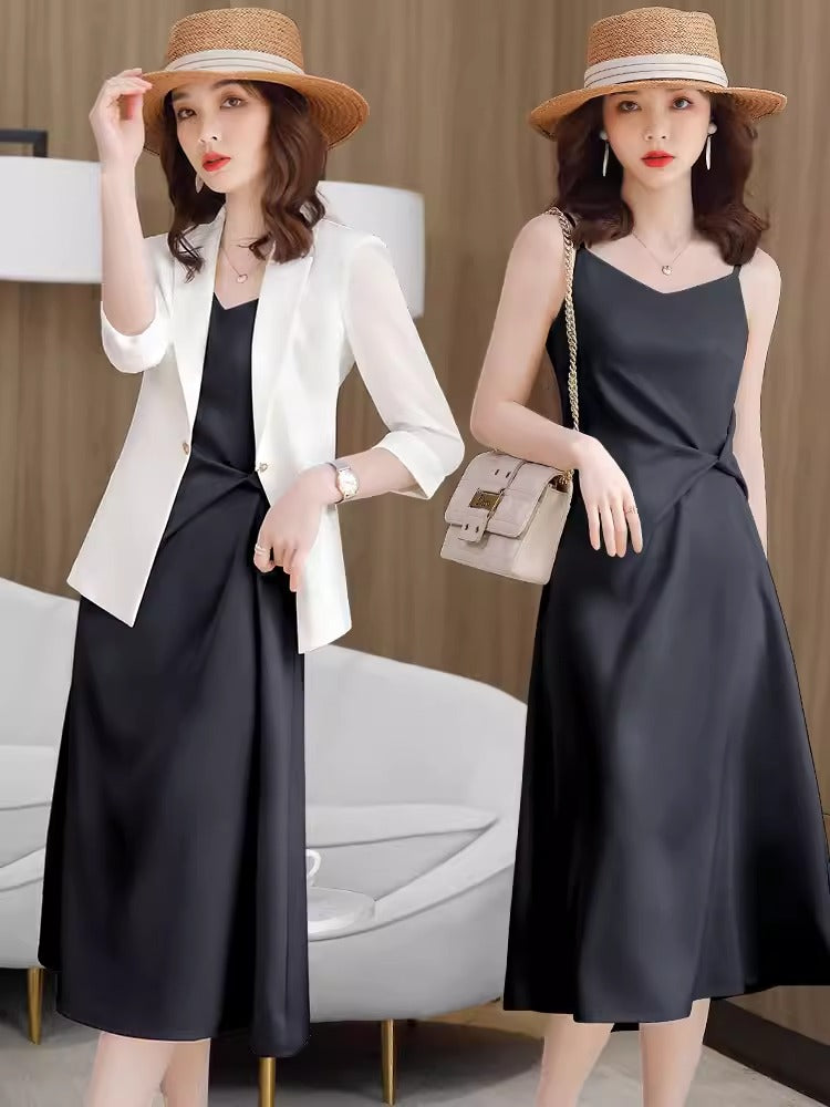 Importé - Ensemble Costume Femme Col en V Deux Pièces