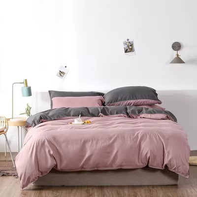 Importé - Ensemble Couette + Drap de Lit + 2 Taie En Microfibre 4 Pièces