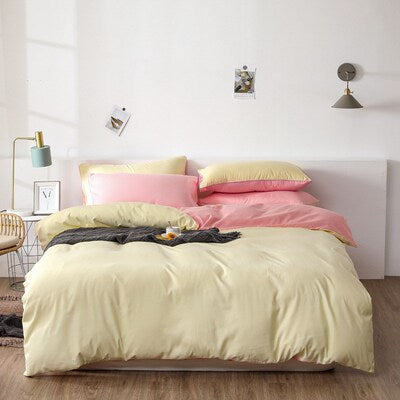 Importé - Ensemble Couette + Drap de Lit + 2 Taie En Microfibre 4 Pièces