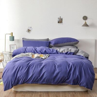 Importé - Ensemble Couette + Drap de Lit + 2 Taie En Microfibre 4 Pièces