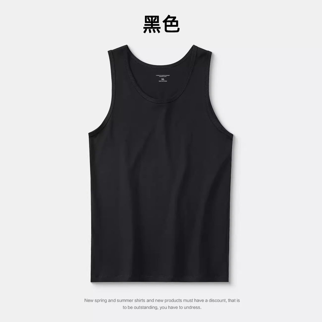 Importé - Lot de 3 T-Shirt Gilet Décontractés Sans-Manches En Pur Coton