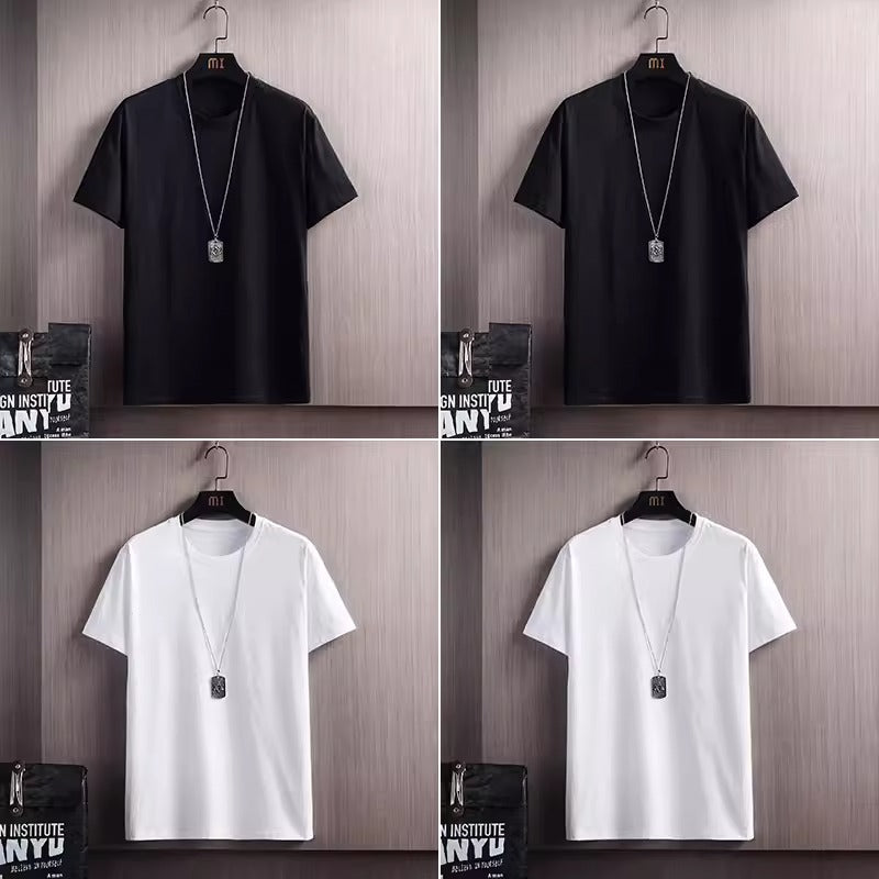 Importé - Lot 2-3 T-Shirt Pur Coton Décontracté Manche Courte