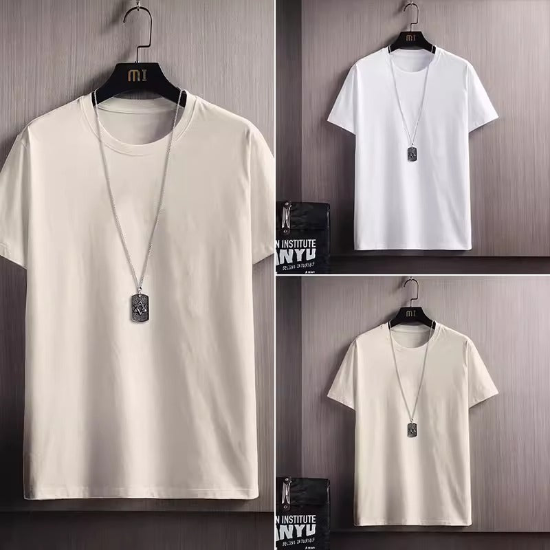 Importé - Lot 2-3 T-Shirt Pur Coton Décontracté Manche Courte