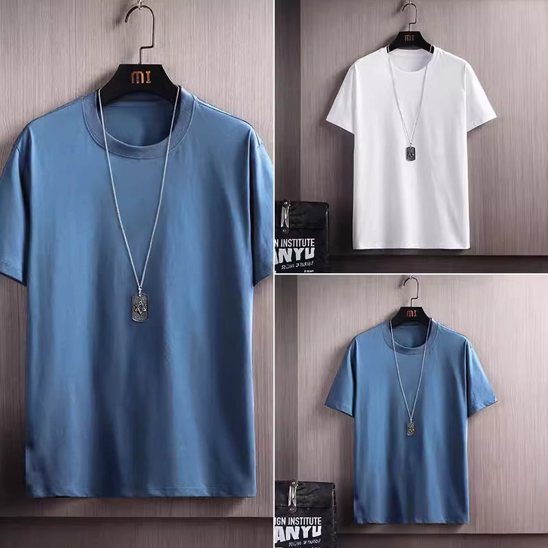 Importé - Lot 2-3 T-Shirt Pur Coton Décontracté Manche Courte