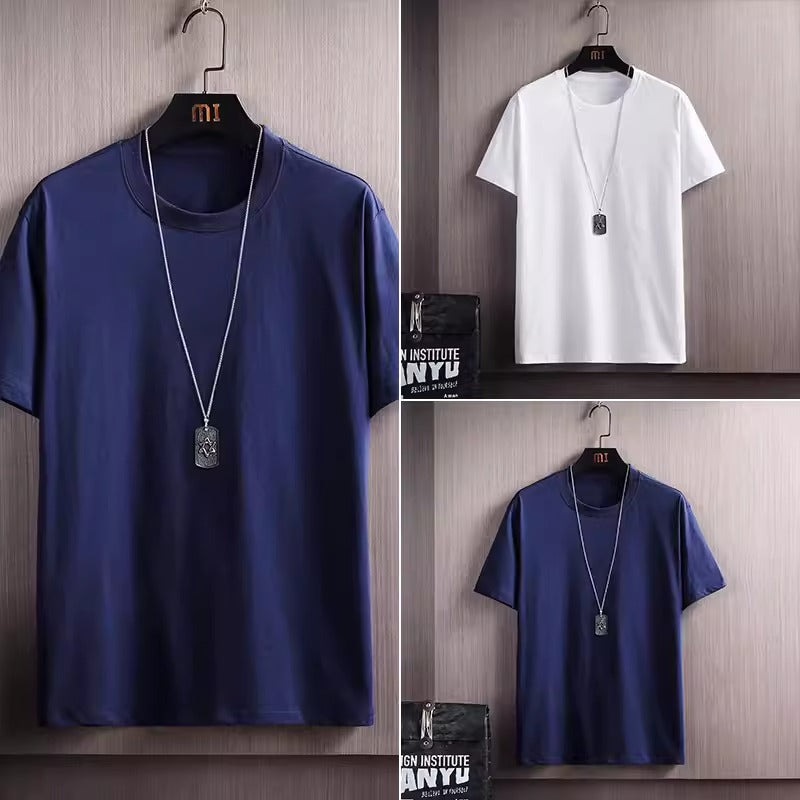 Importé - Lot 2-3 T-Shirt Pur Coton Décontracté Manche Courte