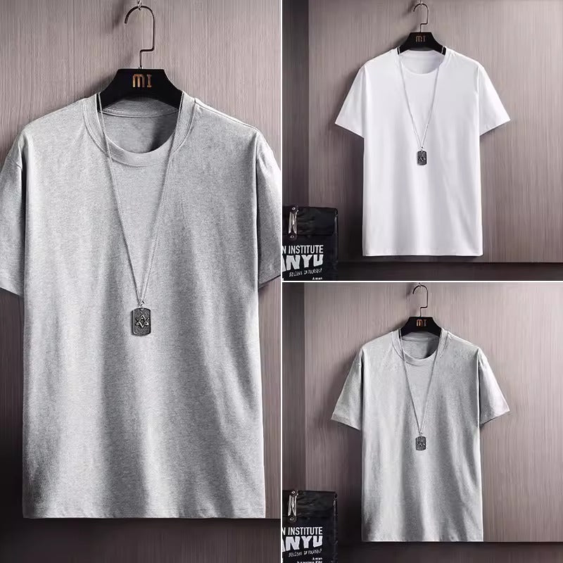 Importé - Lot 2-3 T-Shirt Pur Coton Décontracté Manche Courte