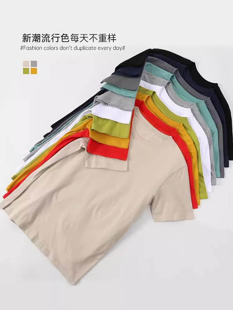 Importé - Lot 2-3 T-Shirt Pur Coton Décontracté Manche Courte