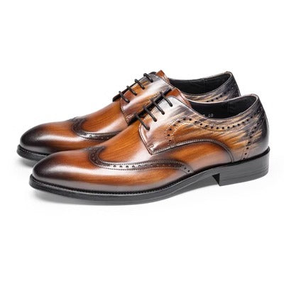 Importé - Chaussure Homme Mocassin Britannique Rétro En Cuir Véritable